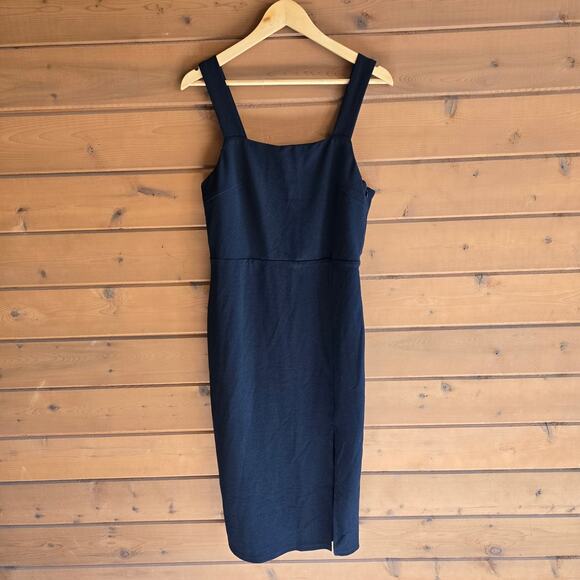Petal & Pup Hyatt Dress NWT Black 12 Bodycon Midi Front Slit Tank Top Formal NYE - Picture 2 of 6